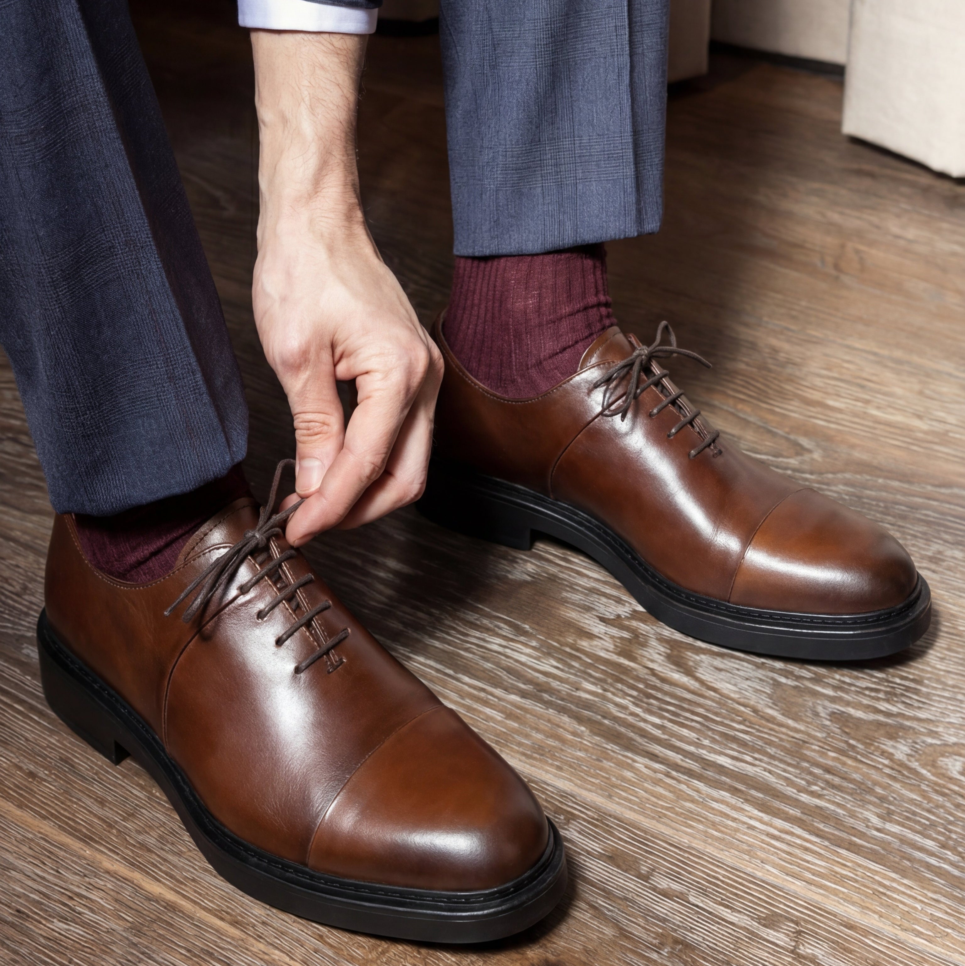 Edouard: Richelieu Homme - Cuir Marron