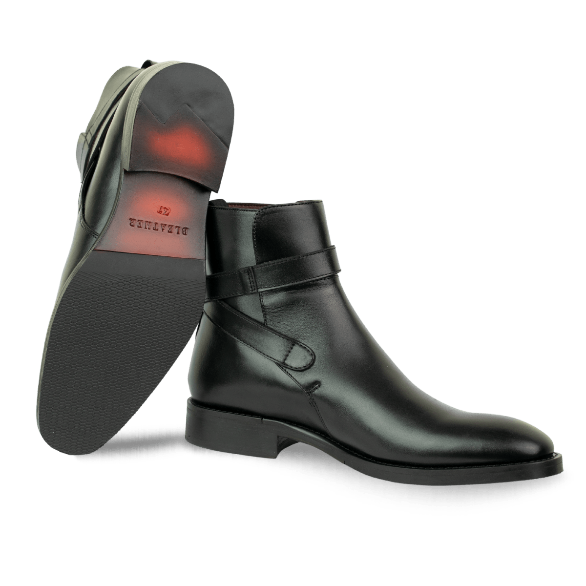 Ashem: Boots Homme - Cuir Noir - Bleather Maroc