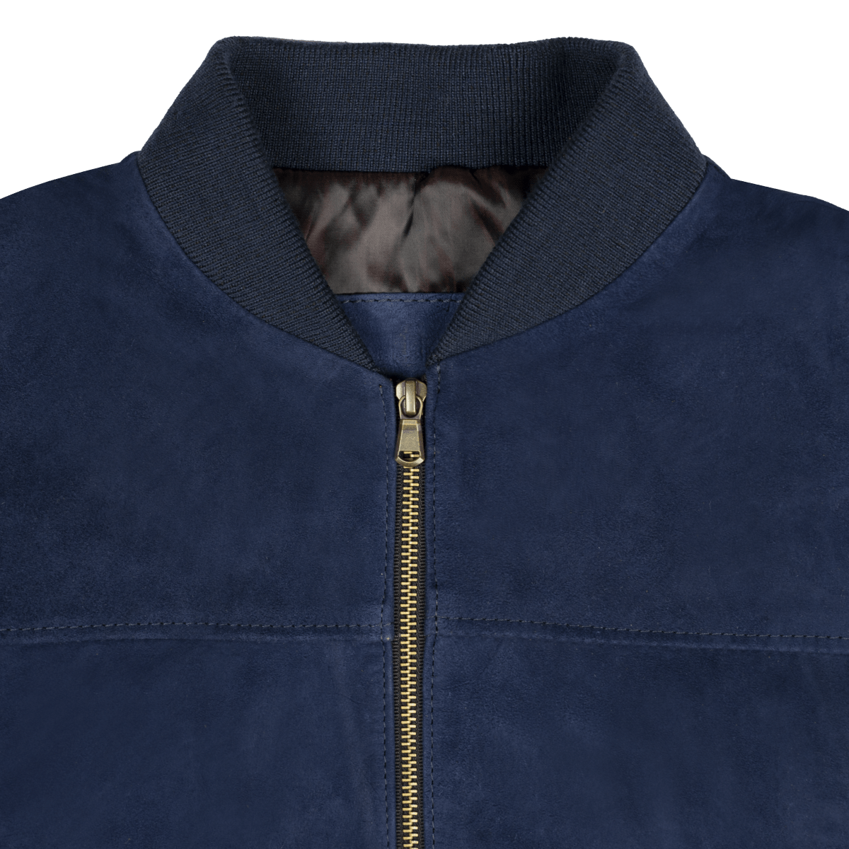 Bomber: Jacket Homme - Daim Bleu - Bleather Maroc
