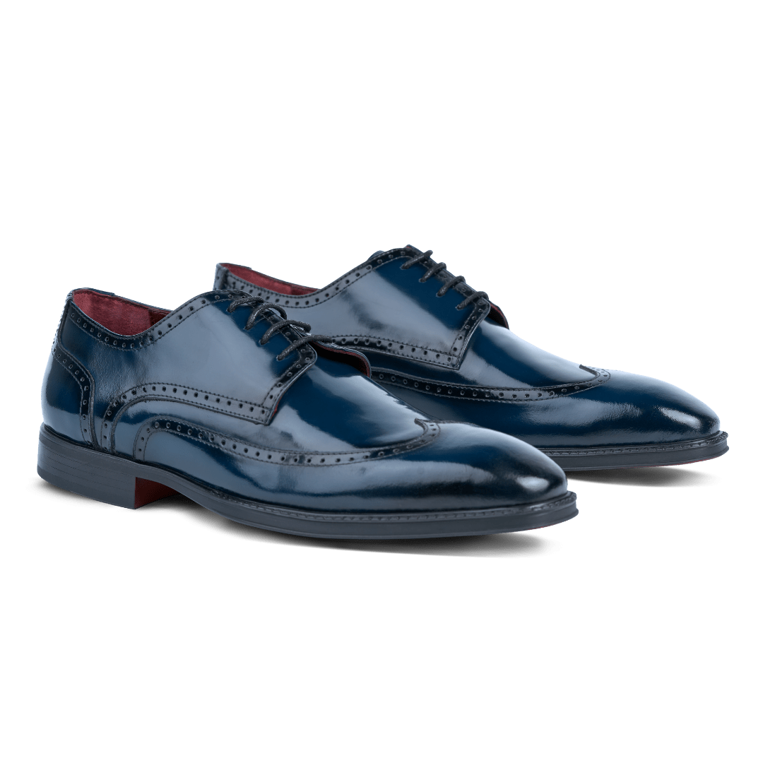 Brooks: Derby Homme - Cuir Bleu - Bleather Maroc