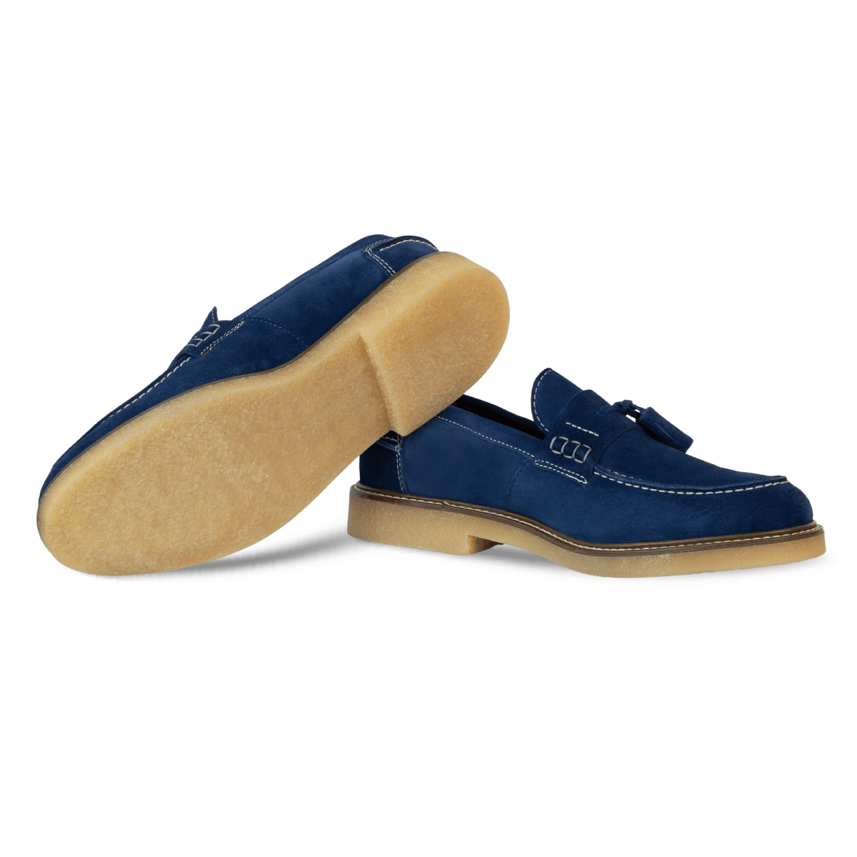 Cambridge: Mocassin Homme - Daim Bleu
