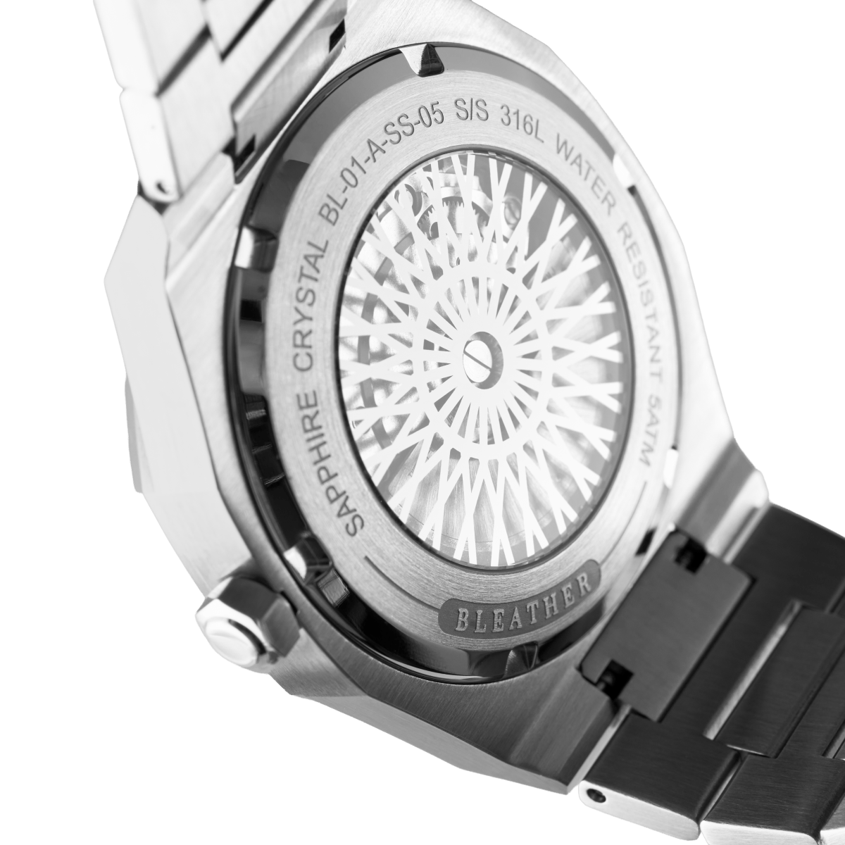 Crown: Montre Automatique Homme – Acier Argenté - Bleather Maroc