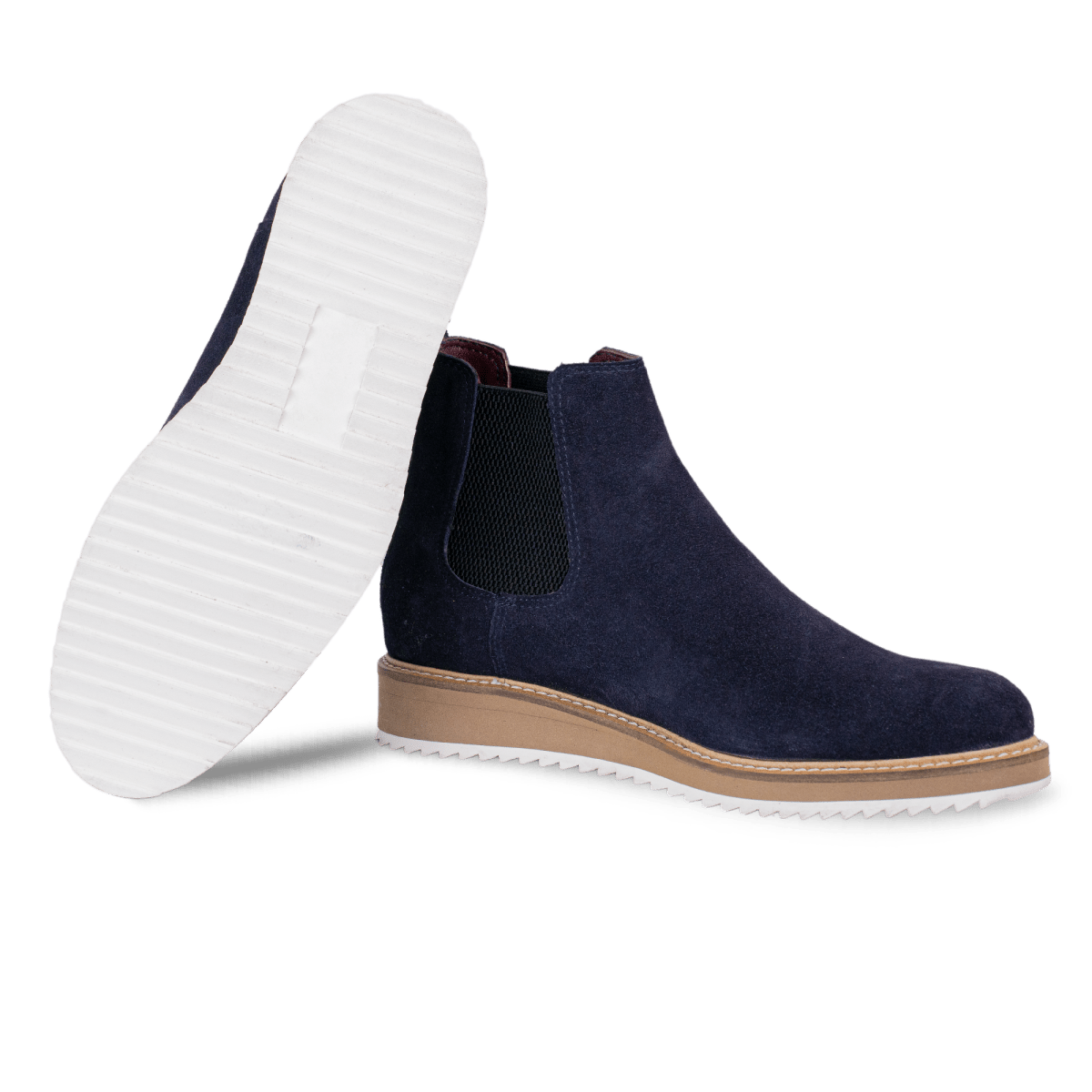 Greece: Chelsea Boots Homme - Daim Bleu - Bleather Maroc