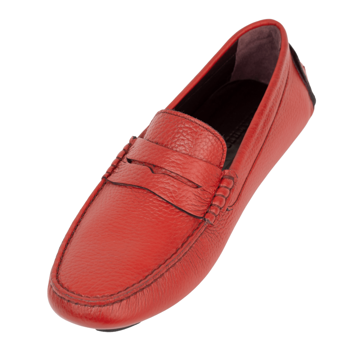 Harvey : Mocassin Homme - Cuir Rouge Toscane - Bleather Maroc