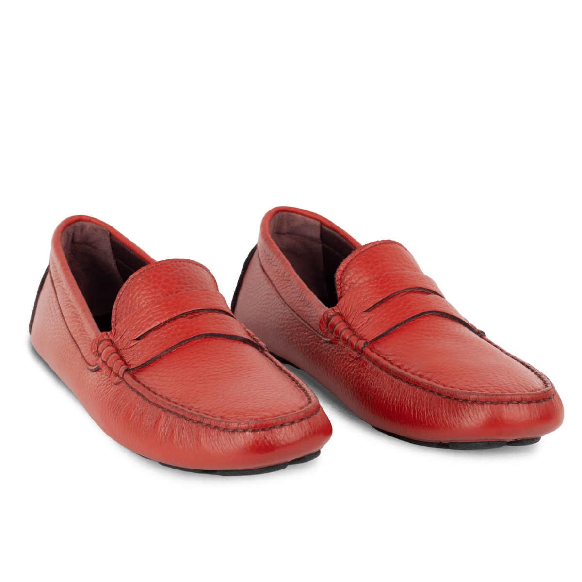 Harvey : Mocassin Homme - Cuir Rouge Toscane - Bleather Maroc
