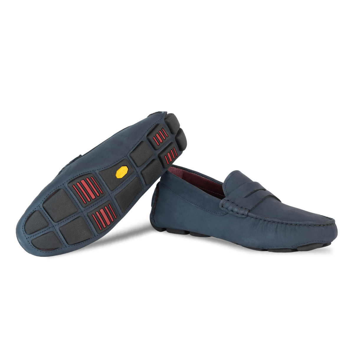 Harvey : Mocassin Homme - Nubuck Bleu Pétrole - Bleather Maroc