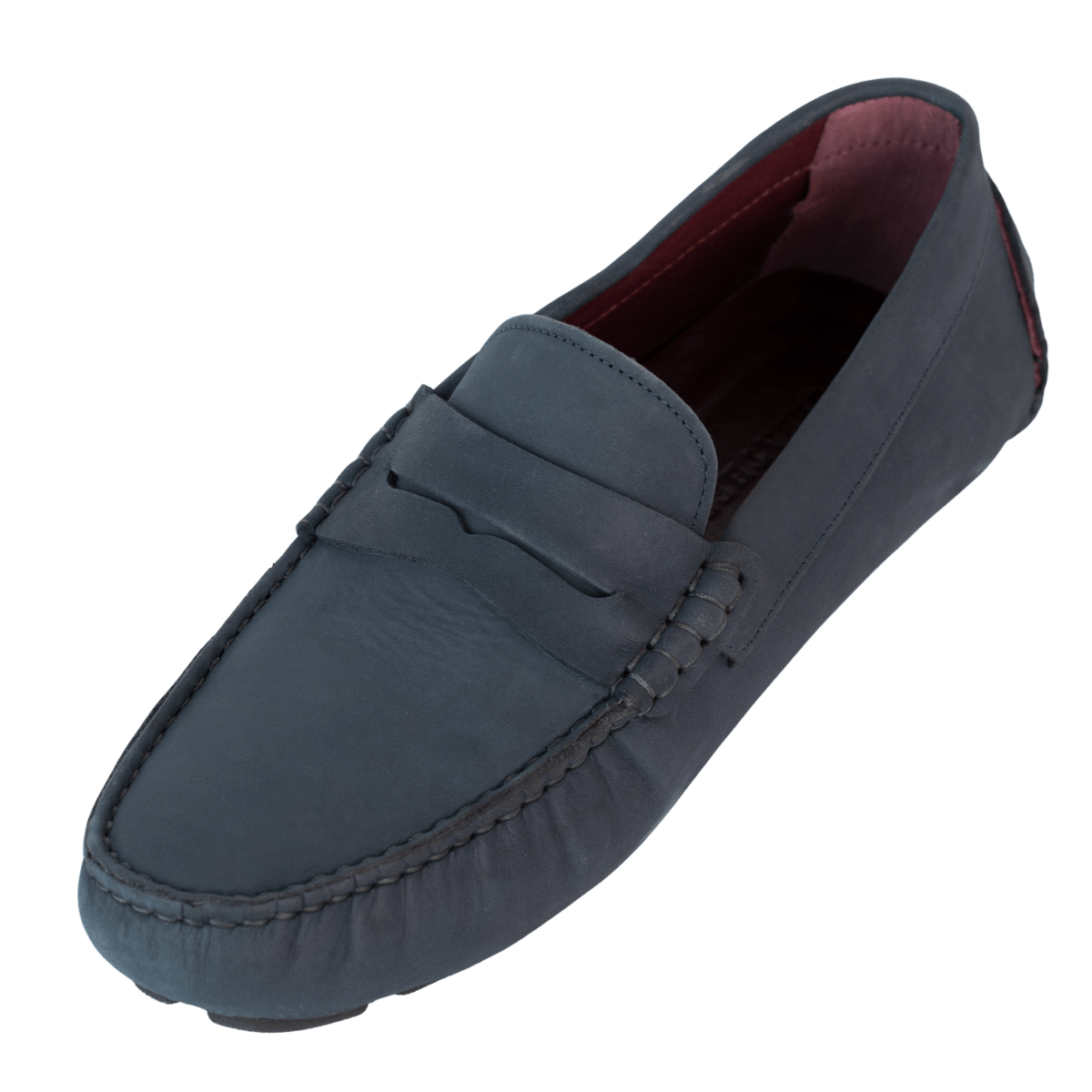 Harvey : Mocassin Homme - Nubuck Bleu Pétrole - Bleather Maroc