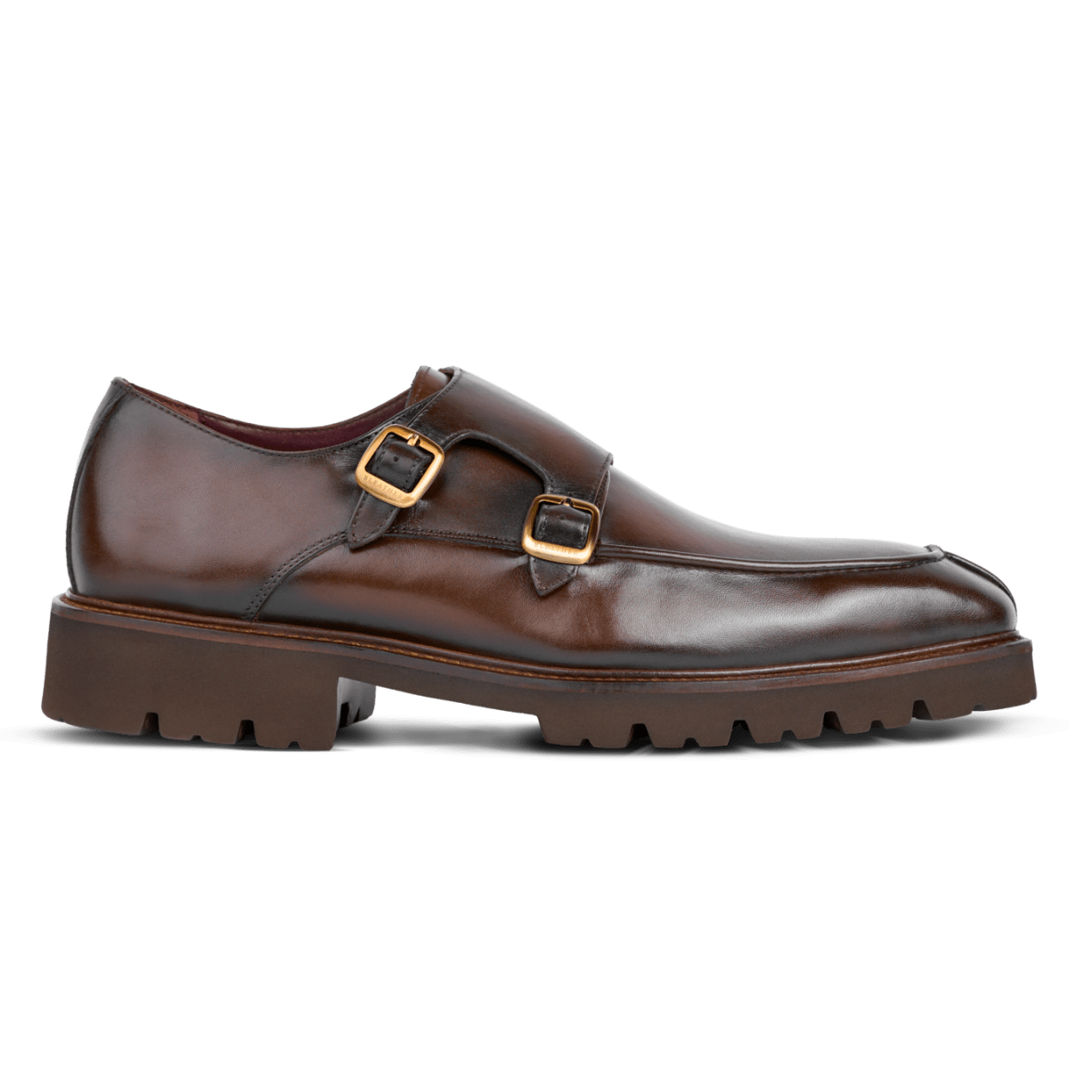 Henry: Chaussures à boucles - Cuir Marron - Bleather Maroc