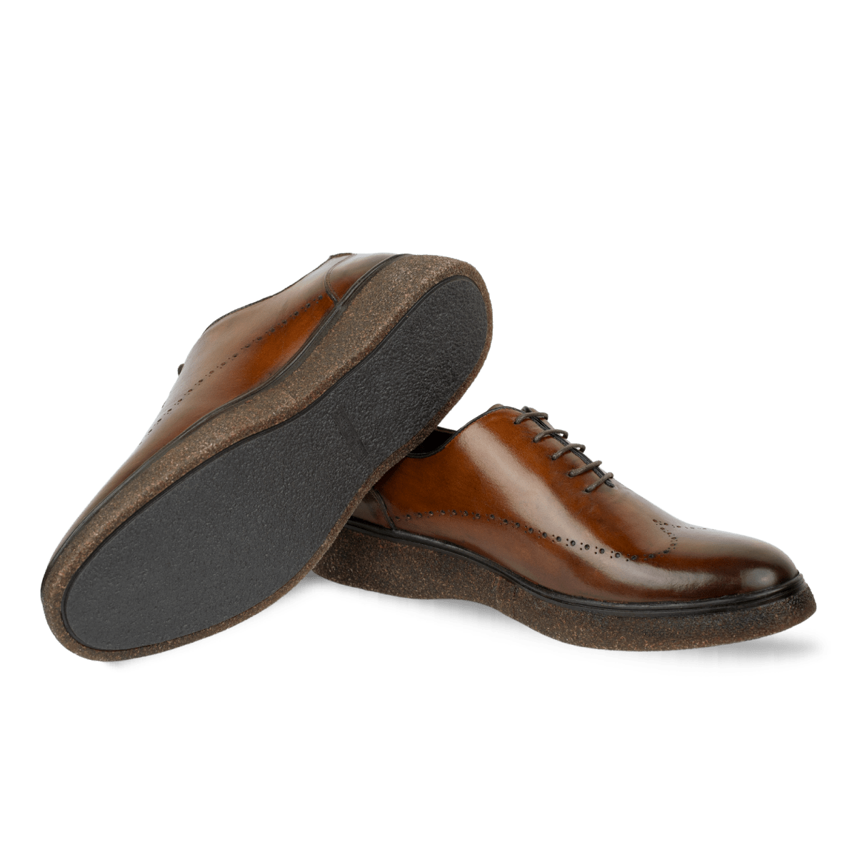 Kostner: Richelieu Homme - Cuir Cognac - Bleather Maroc