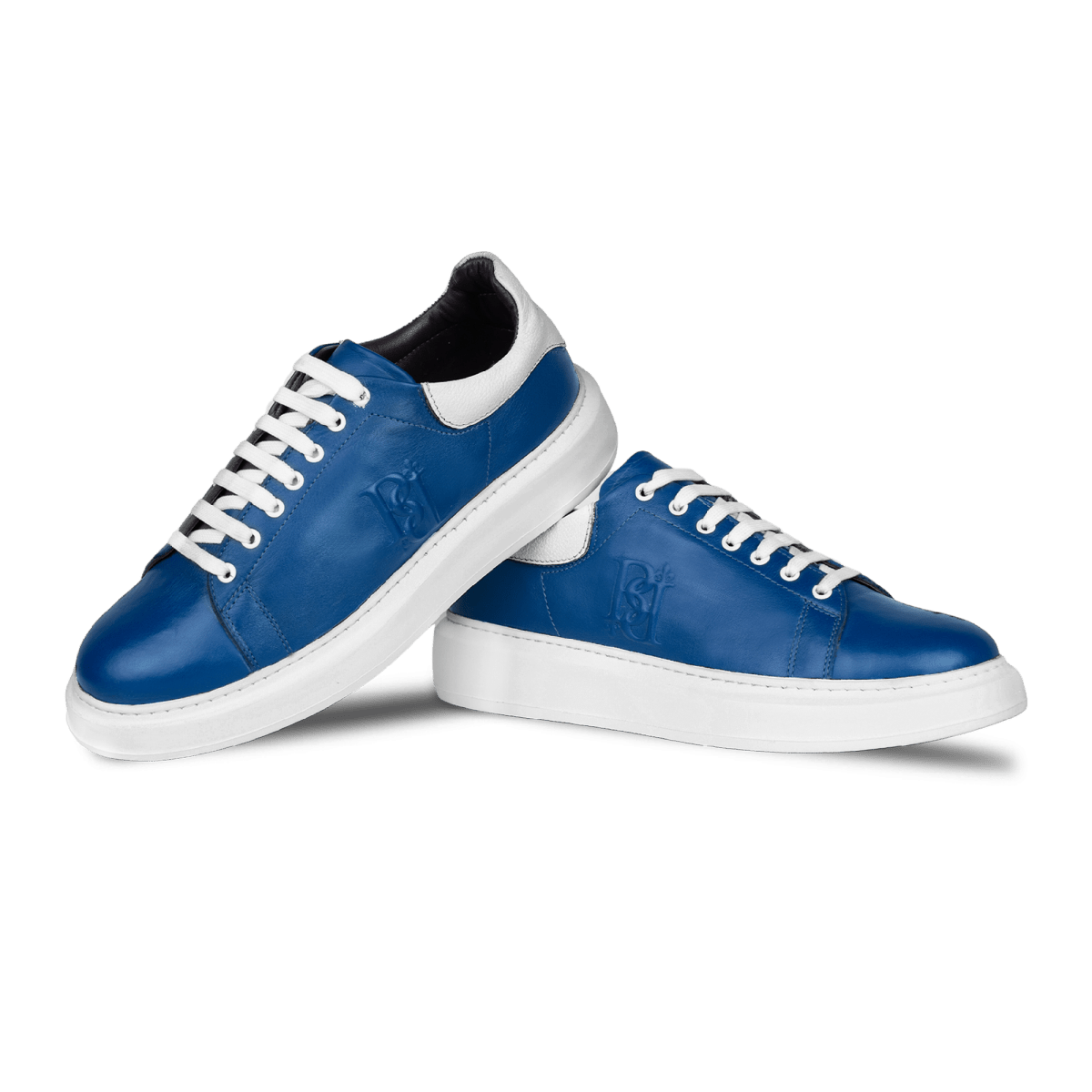Palmer: Sneakers Homme - Cuir Bleu