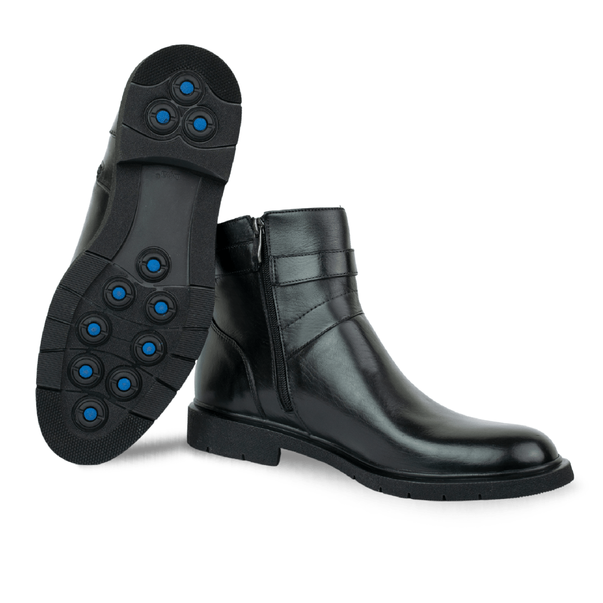 Storm: Boots Homme - Cuir Noir - Bleather Maroc