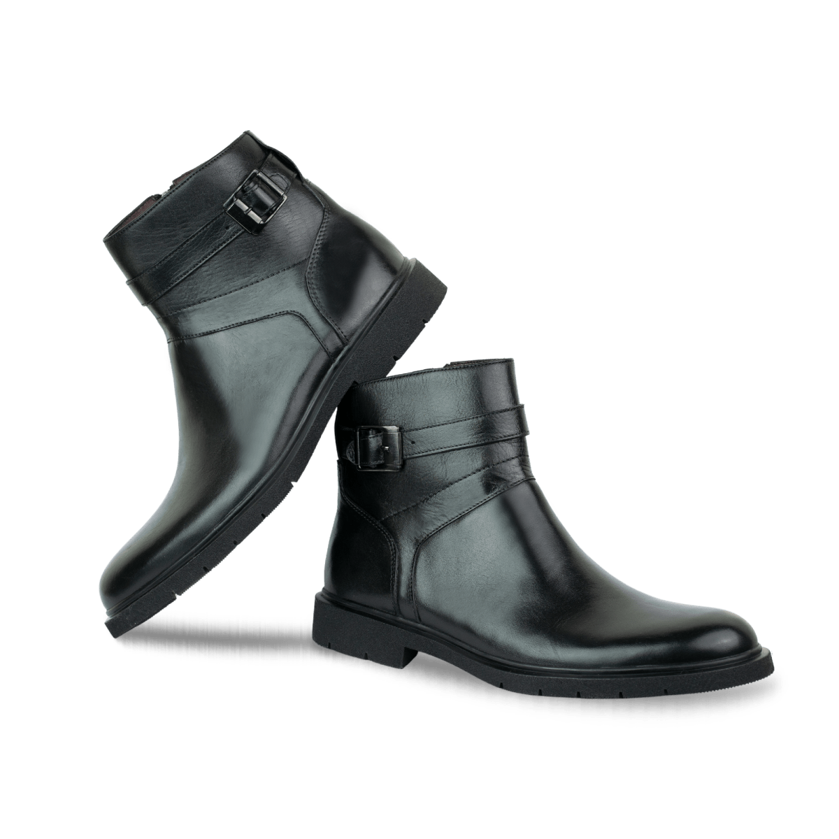 Storm: Boots Homme - Cuir Noir - Bleather Maroc