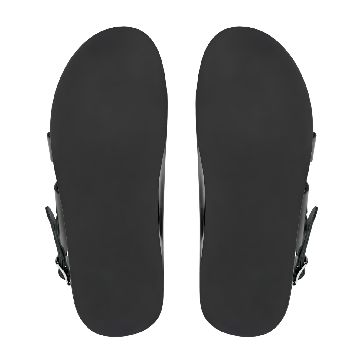 Thalor: Sandales Homme - Cuir Noir - Bleather Maroc