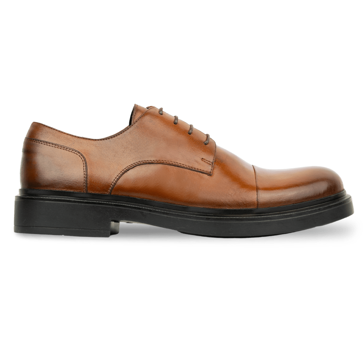 Twist: Derby Homme - Cuir Marron - Bleather Maroc