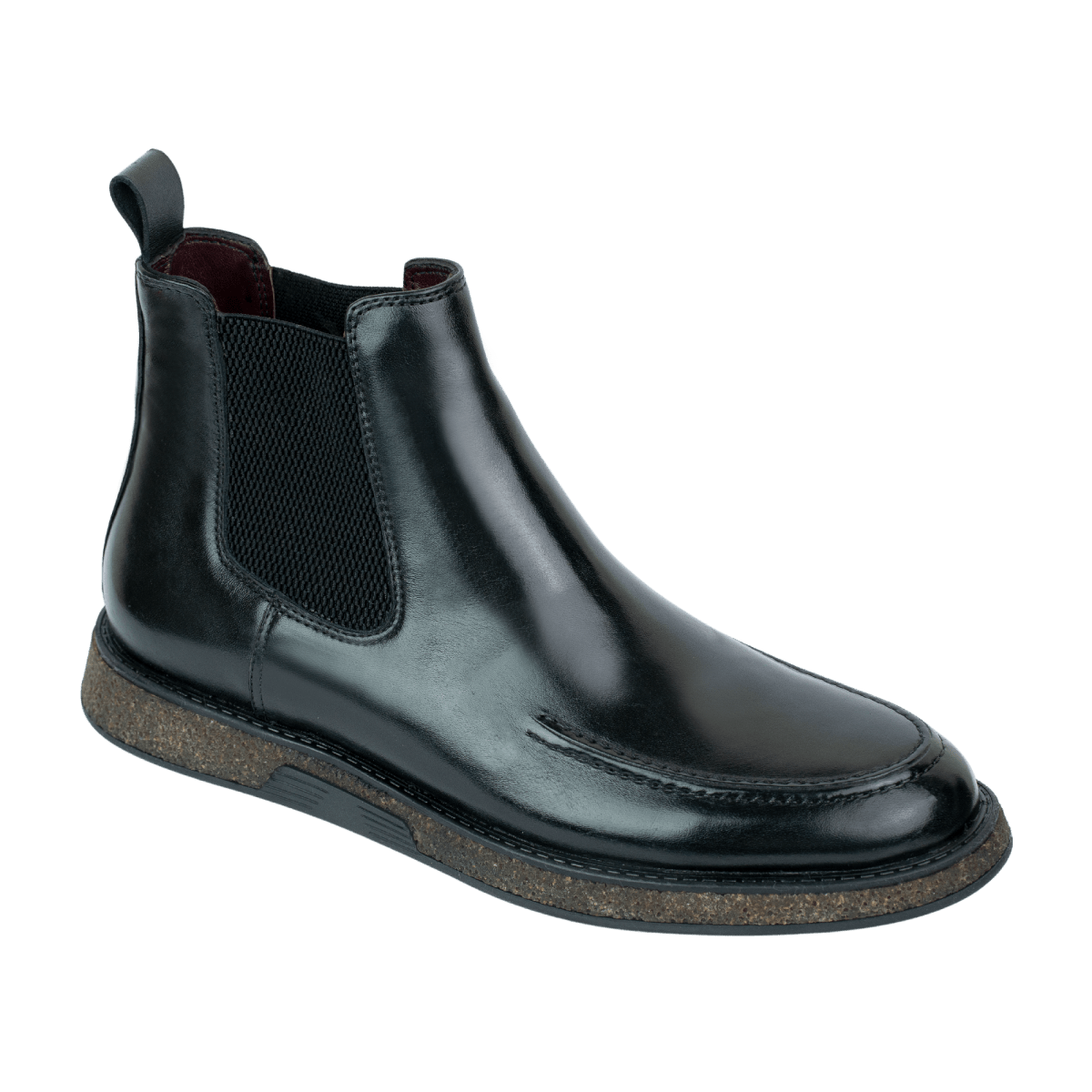 Winter: Chelsea Boots Homme - Cuir Noir - Bleather Maroc