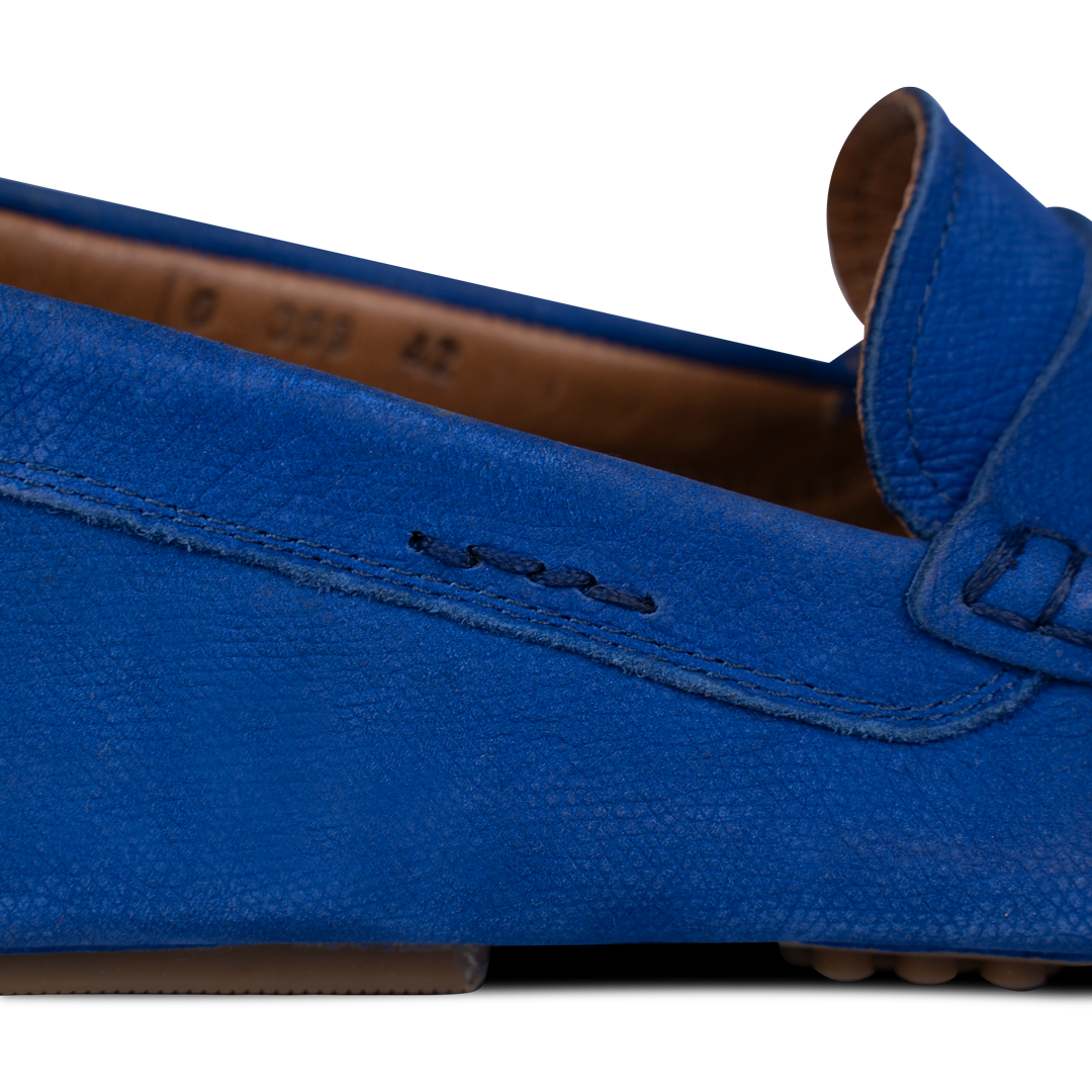 Gary: Mocassin Homme - Cuir bleu