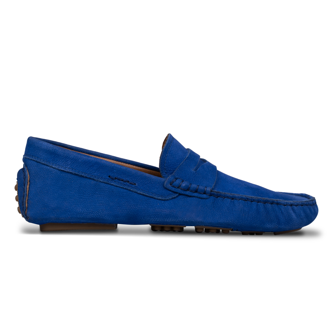 Gary: Mocassin Homme - Cuir bleu