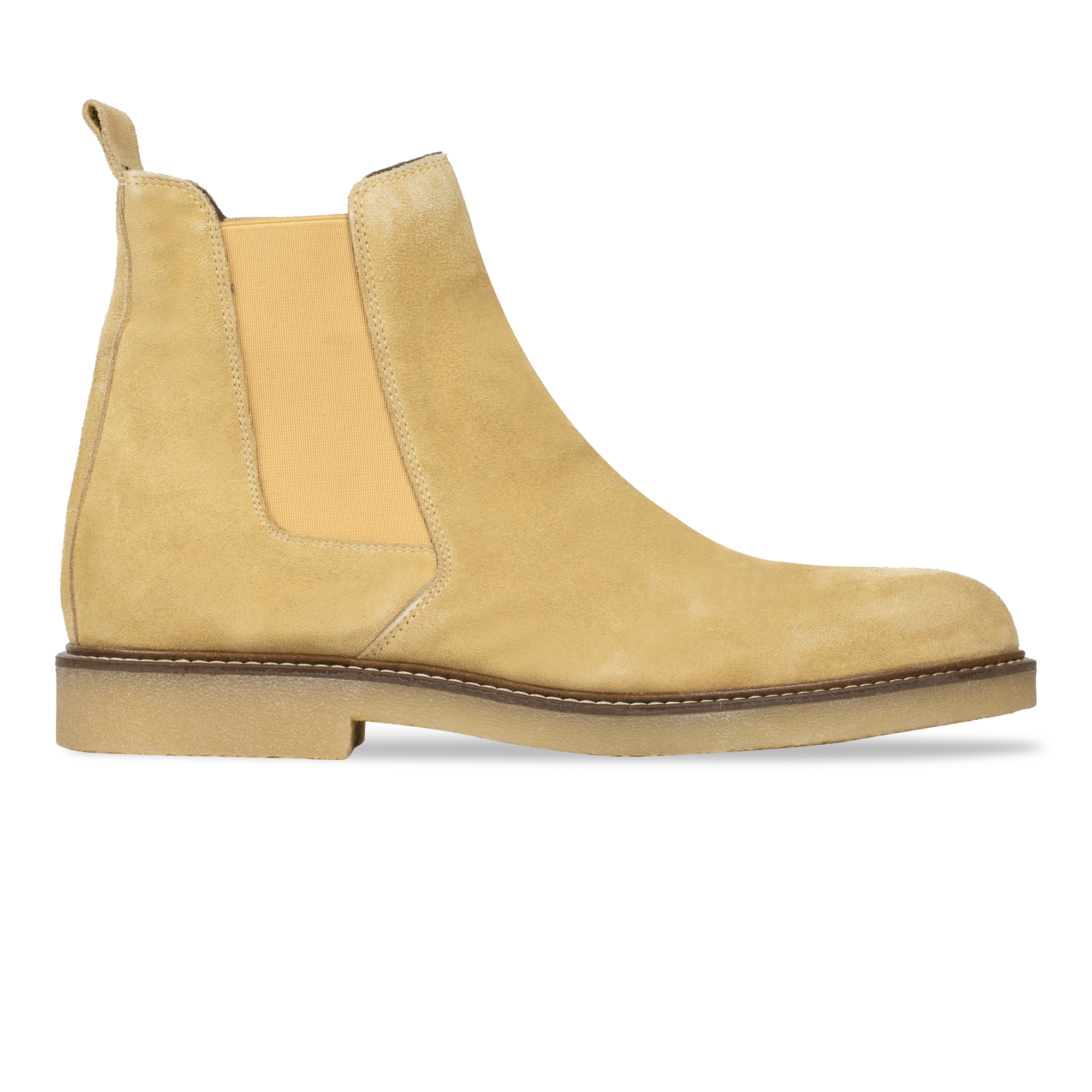 Foxton: Chelsea Boots Homme - Daim beige