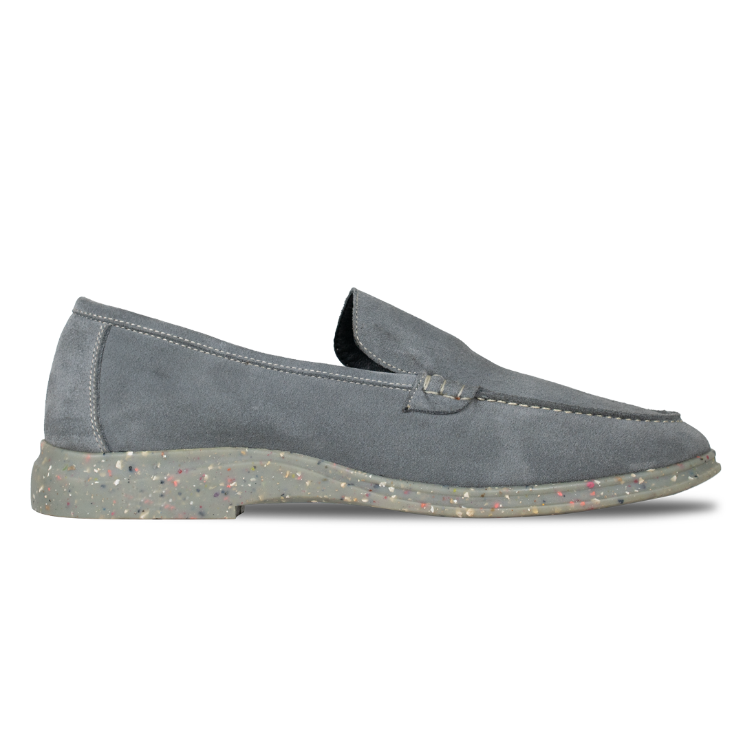 Stewart: Mocassin Homme - Daim Gris