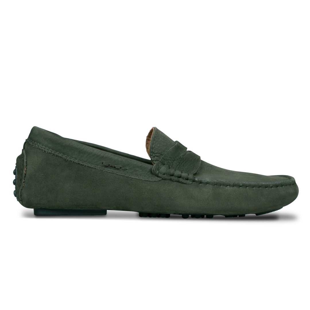 Gary: Mocassin Homme - Cuir Vert