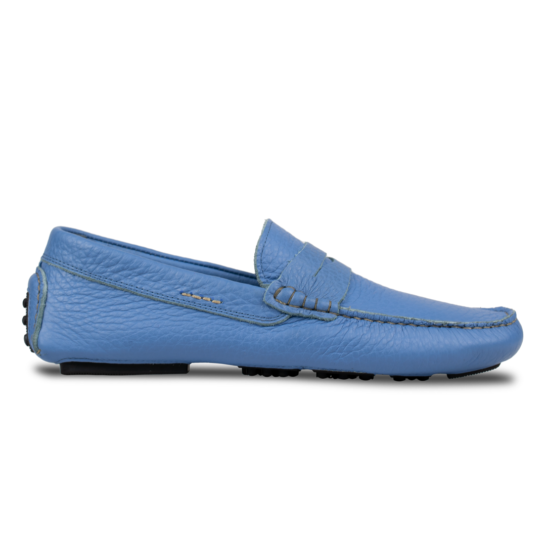 Gary:Mocassin Homme - Gomme Bleu Azur