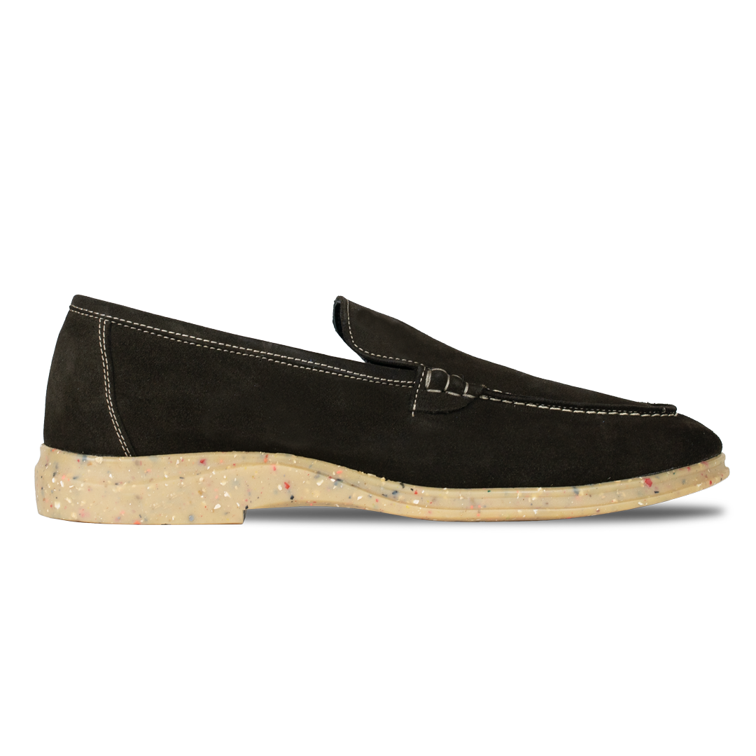 Stewart: Mocassin Homme - Daim Marron