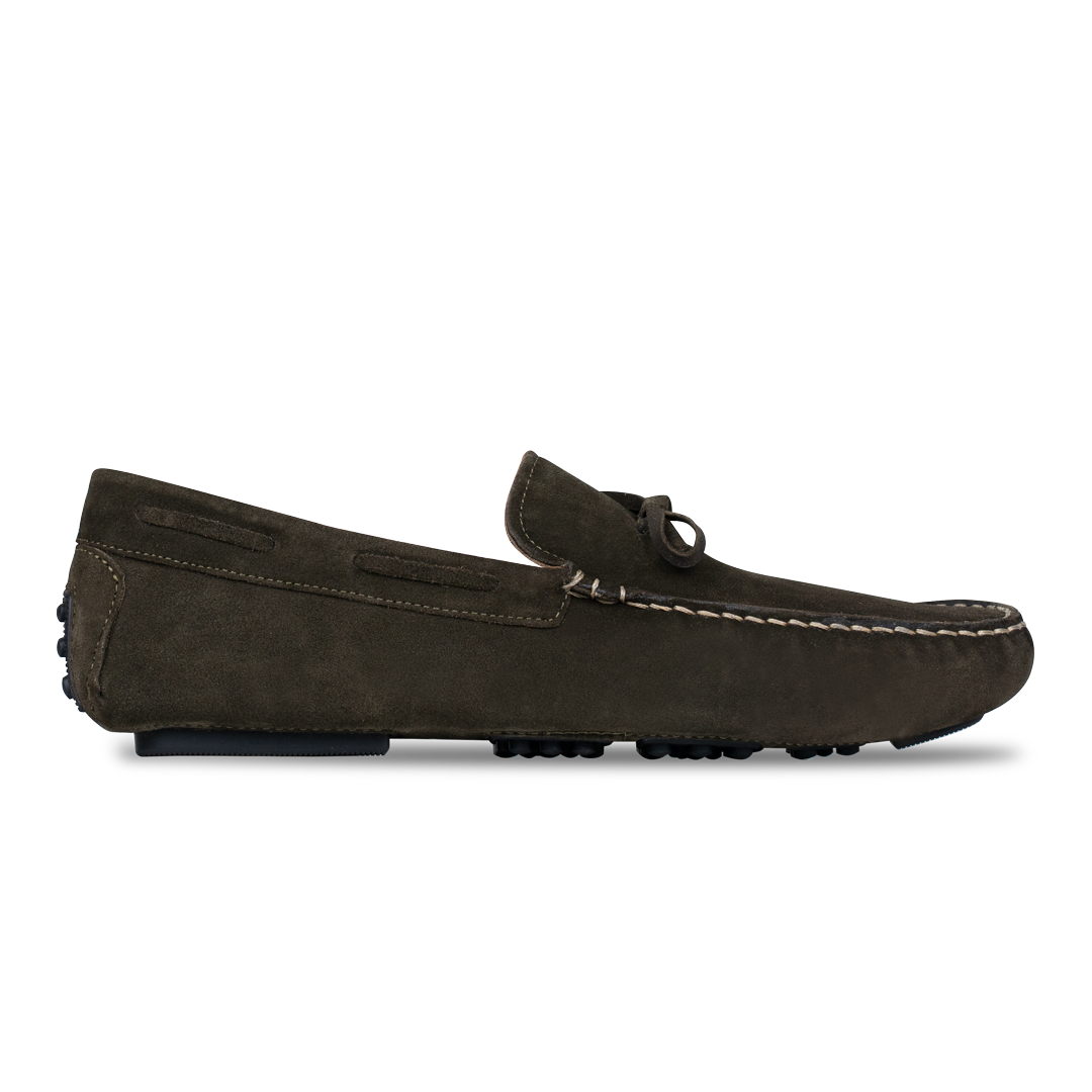 Jacob: Mocassin Homme - Daim Vert