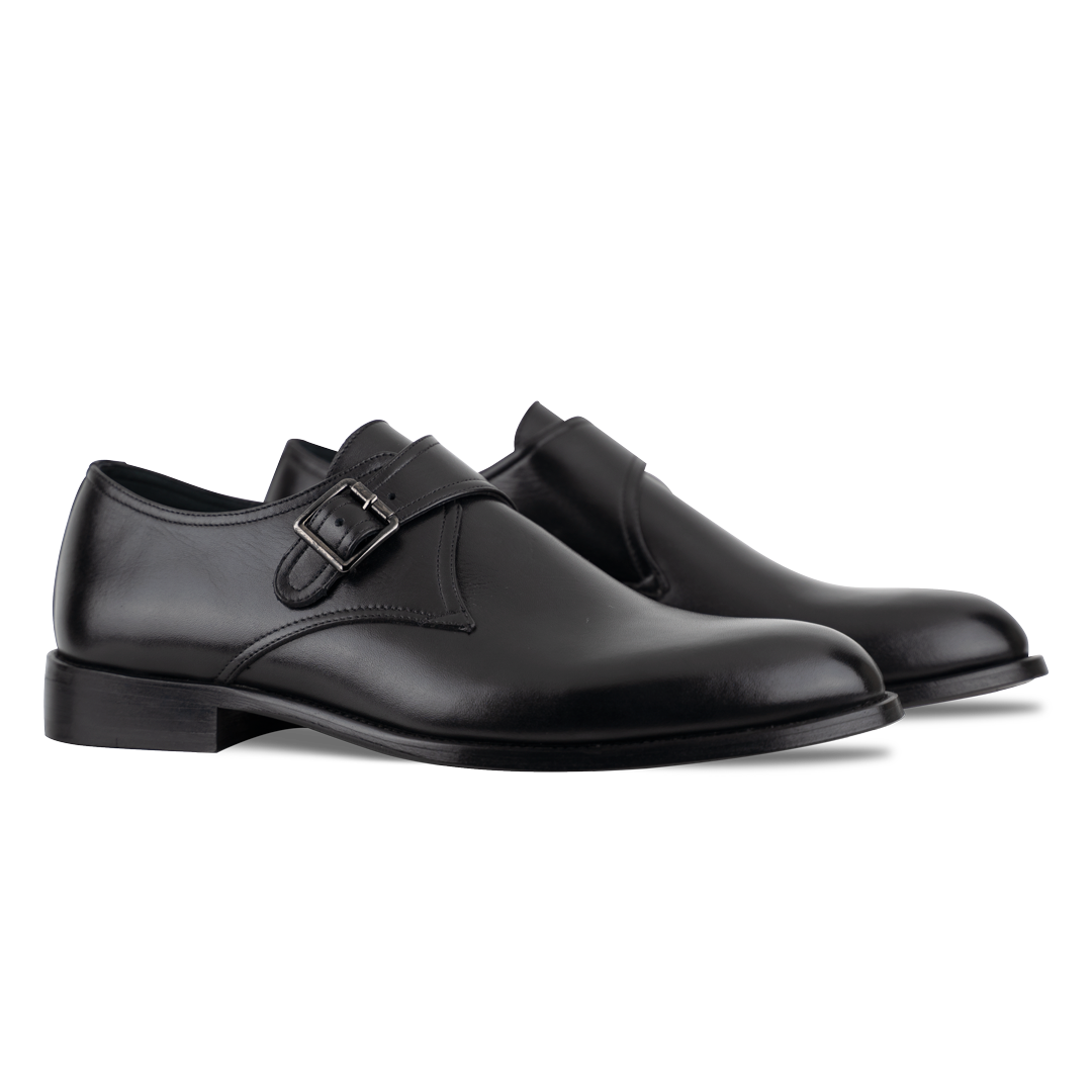 Abram: Chaussures à boucles - Cuir Noir