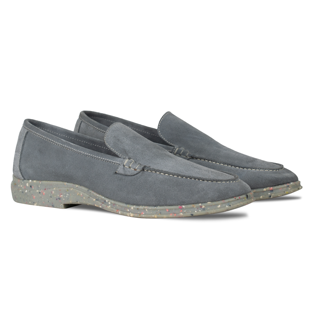 Stewart: Mocassin Homme - Daim Gris
