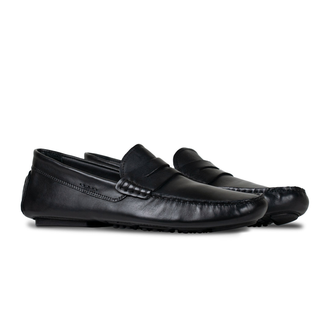 Gary: Mocassin Homme - Cuir Noir