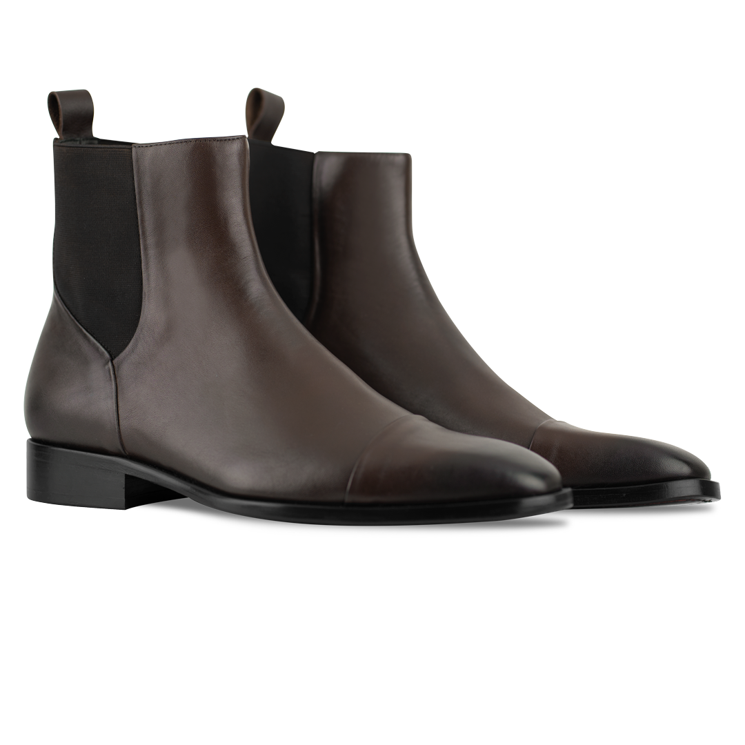 Cavan: Chelsea Boots Homme - Cuir Marron