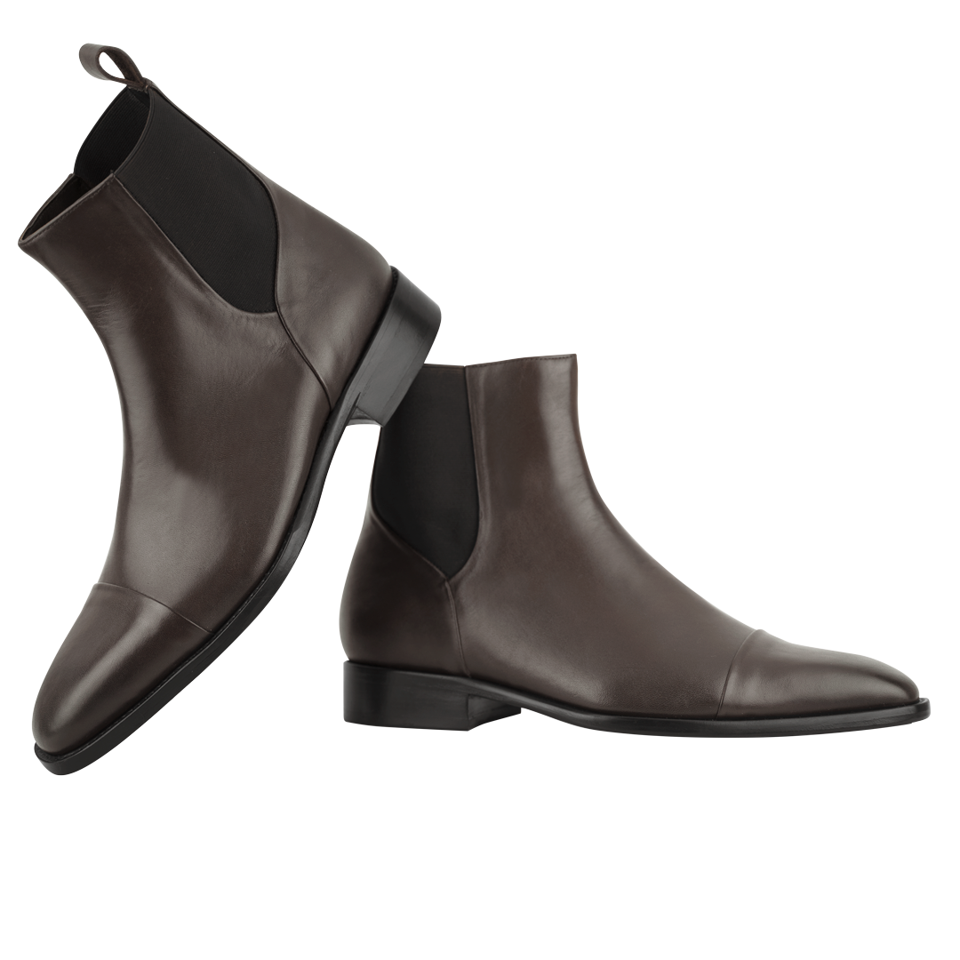 Cavan: Chelsea Boots Homme - Cuir Marron