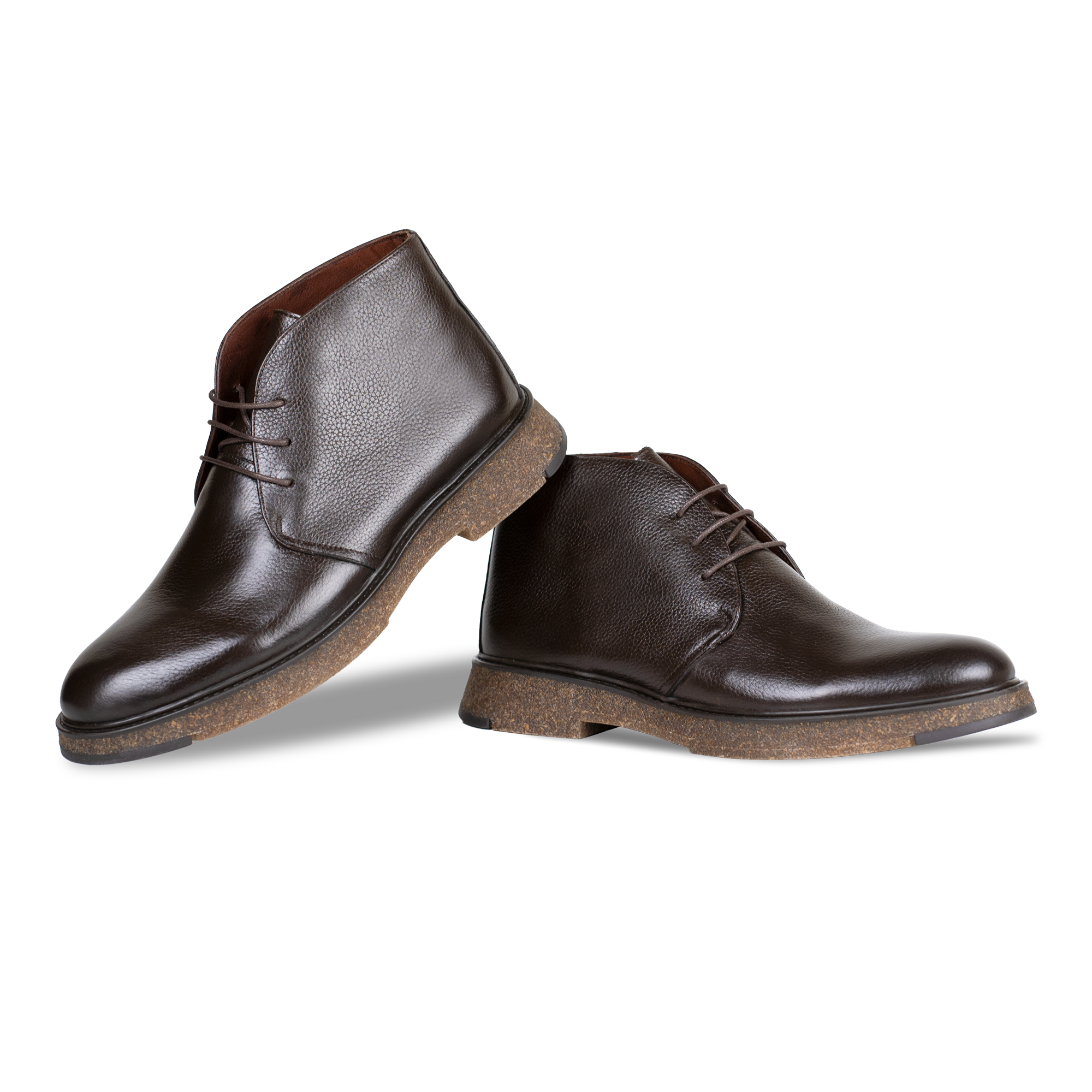 Brooking: Demi Bottes Homme - Cuir Marron