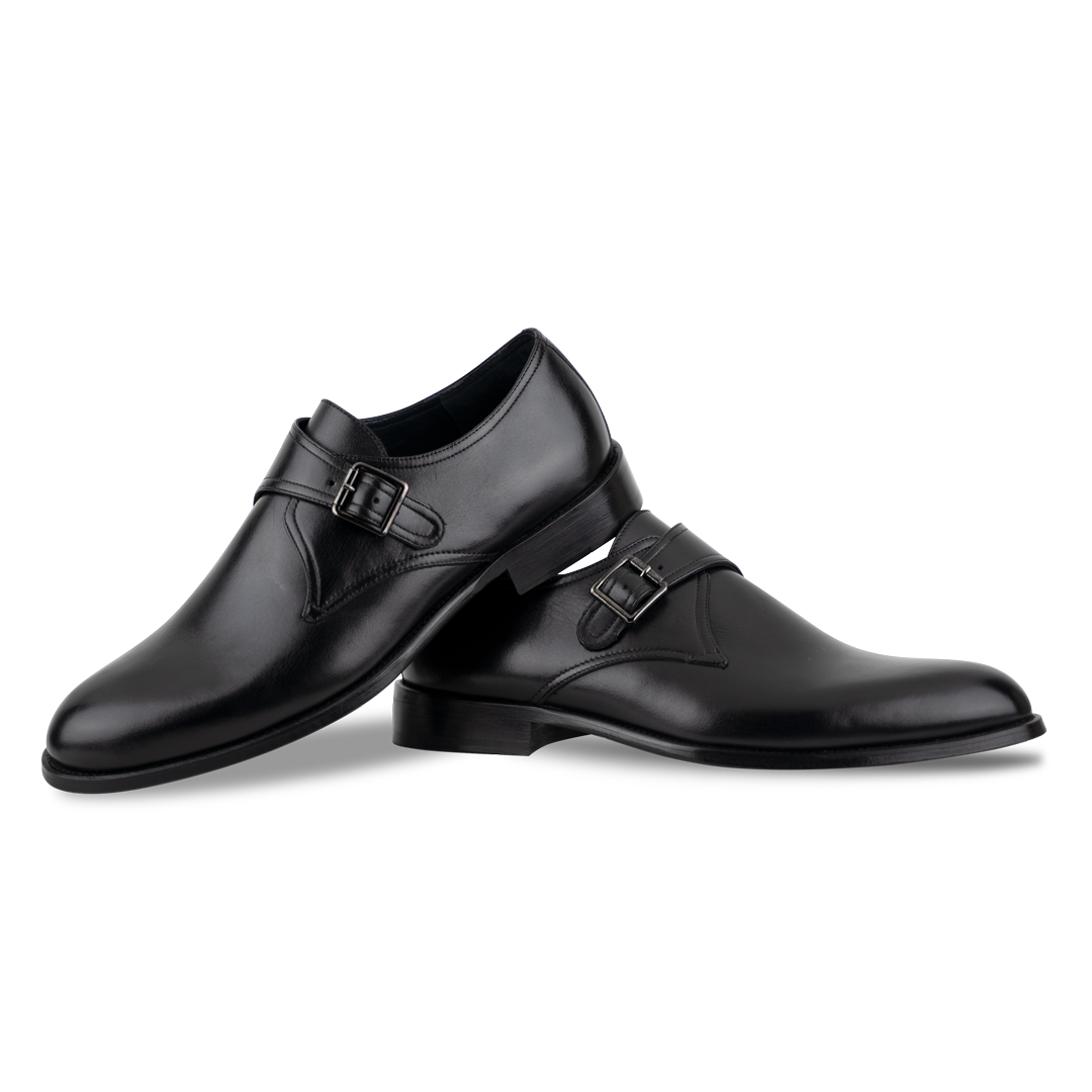 Abram: Chaussures à boucles - Cuir Noir