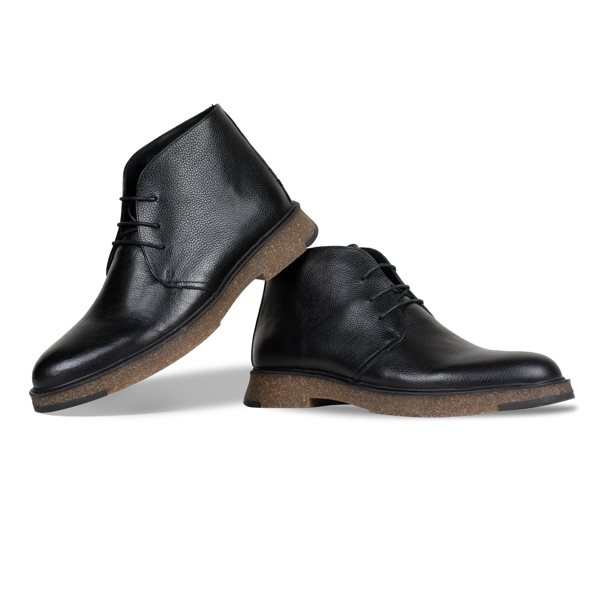 Brooking: Demi Bottes Homme - Cuir Noir