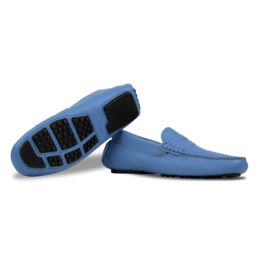 Gary:Mocassin Homme - Gomme Bleu Azur