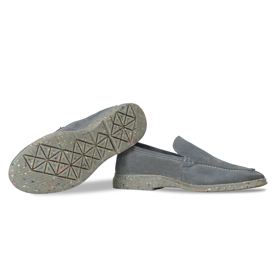 Stewart: Mocassin Homme - Daim Gris