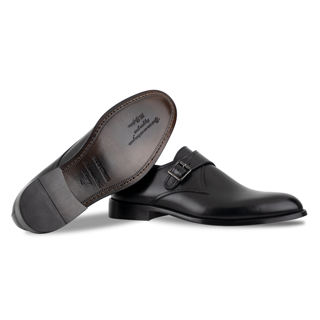 Abram: Chaussures à boucles - Cuir Noir