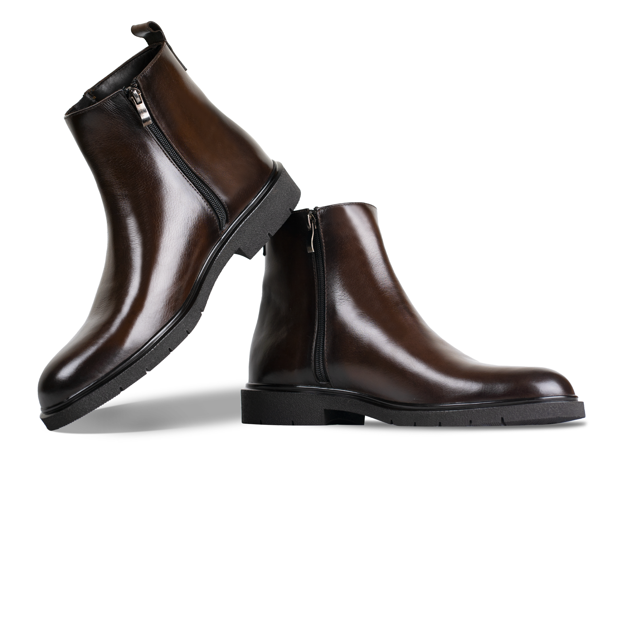 Ralph: Boots Homme - Cuir Marron