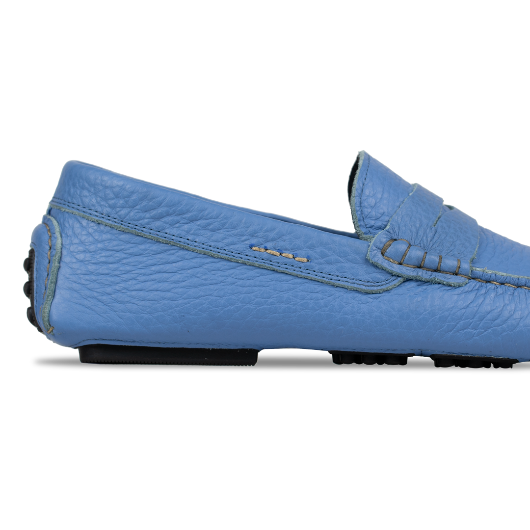 Gary:Mocassin Homme - Gomme Bleu Azur