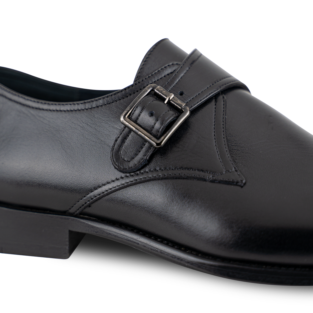 Abram: Chaussures à boucles - Cuir Noir
