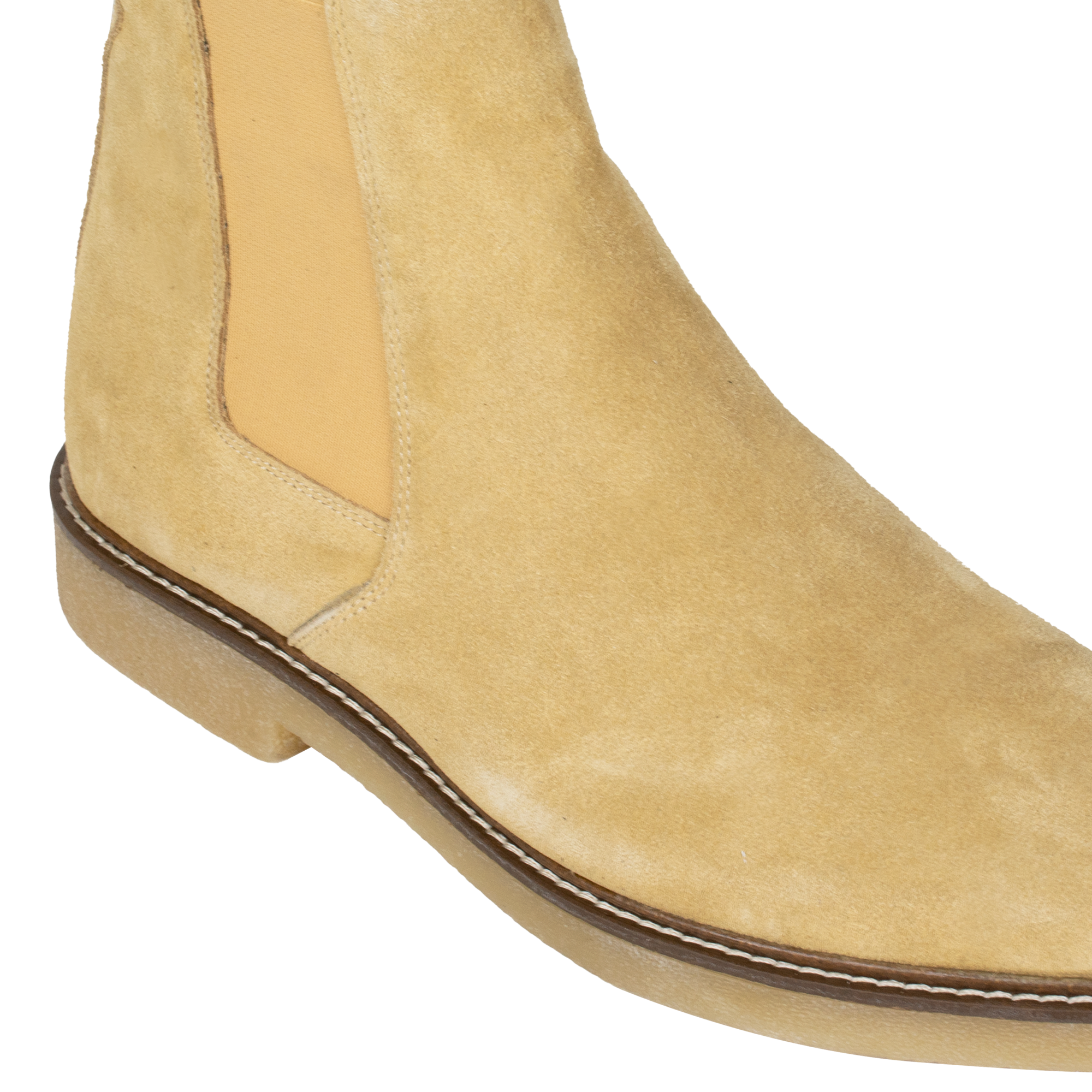Foxton: Chelsea Boots Homme - Daim beige