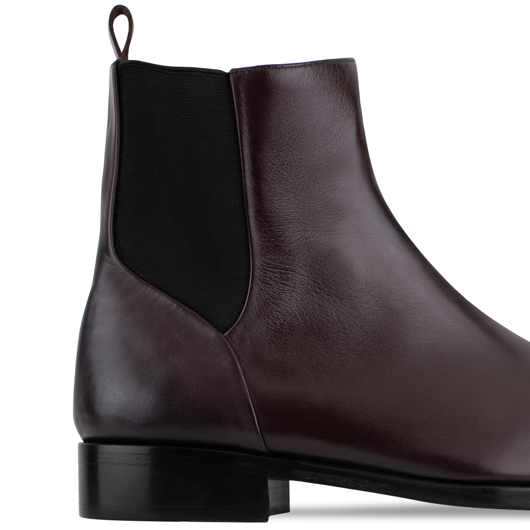 Cavan: Chelsea Boots Homme - Cuir Bordeaux