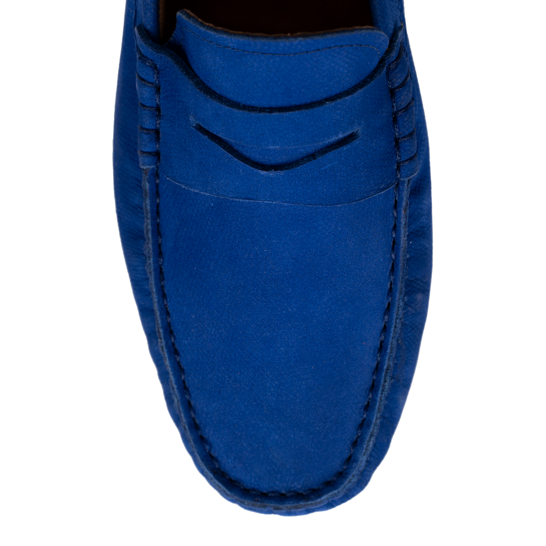 Gary: Mocassin Homme - Cuir bleu