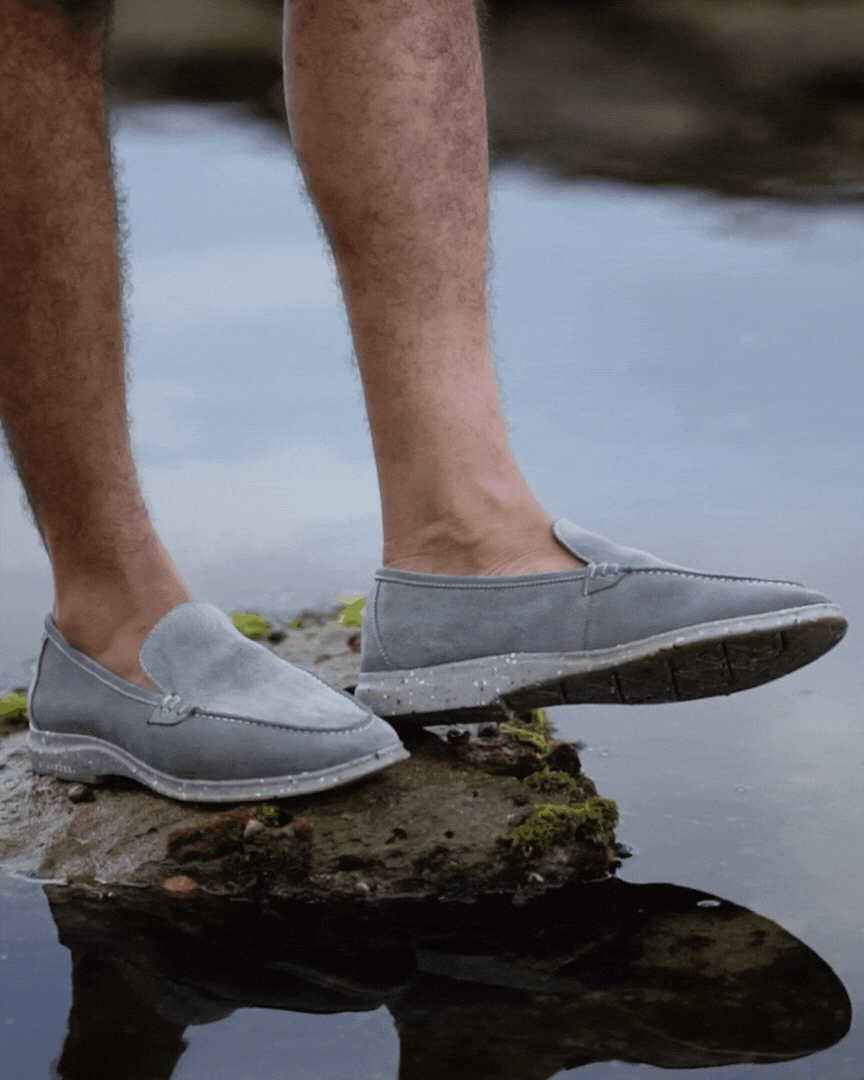 Stewart: Mocassin Homme - Daim Gris
