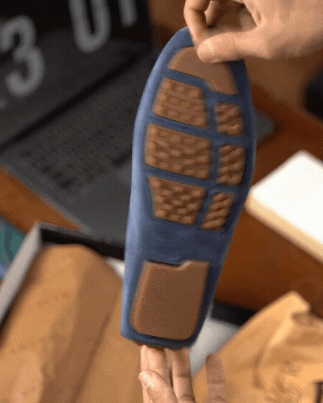 Gary: Mocassin Homme - Cuir Bleu Persan