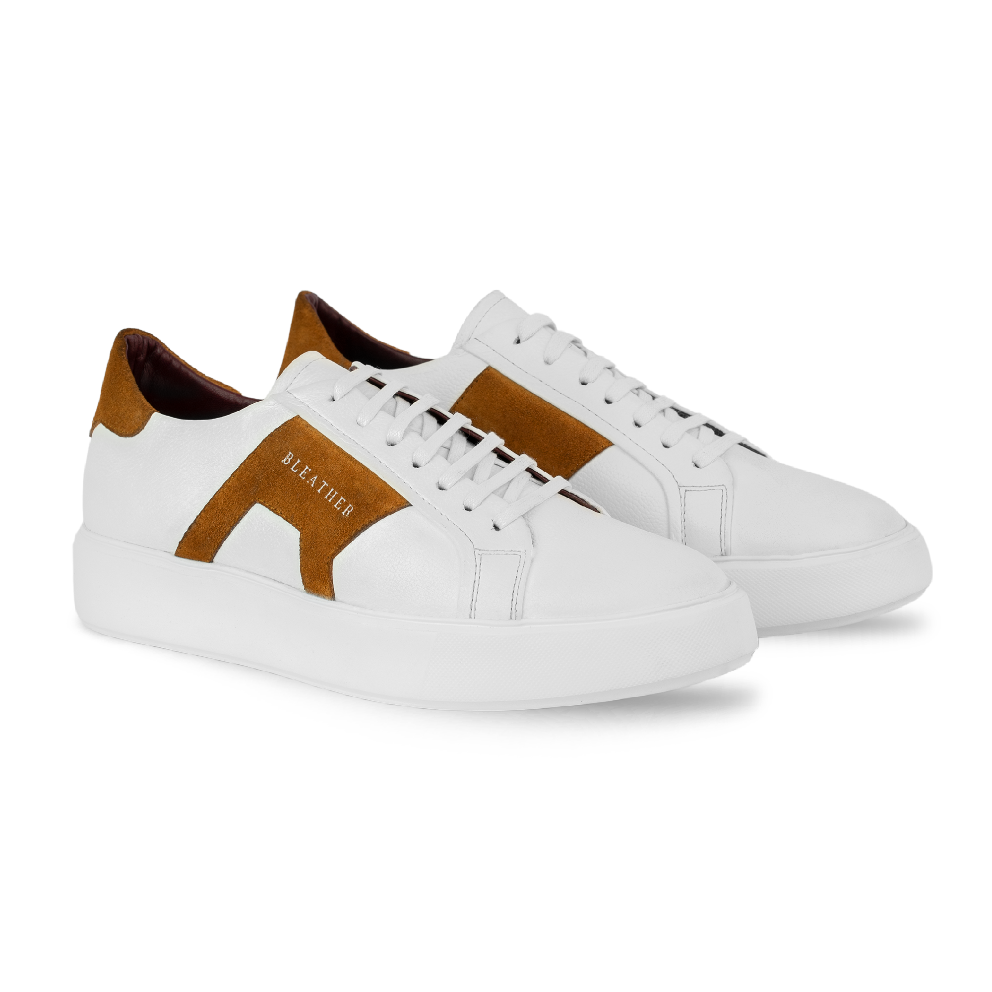 Egbert: Sneakers Homme - Cuir Blanc M'