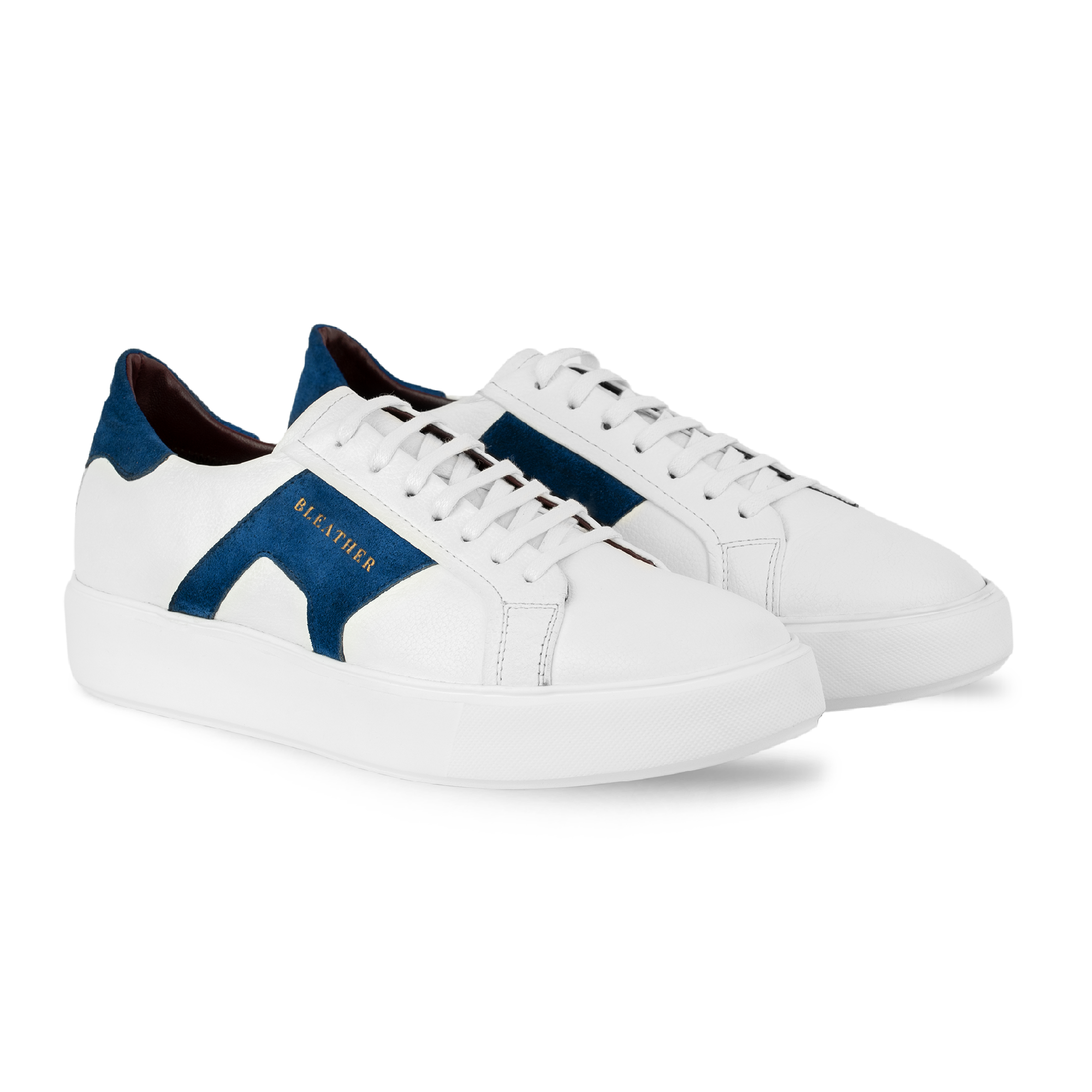 Egbert: Sneakers Homme - Cuir Blanc B'