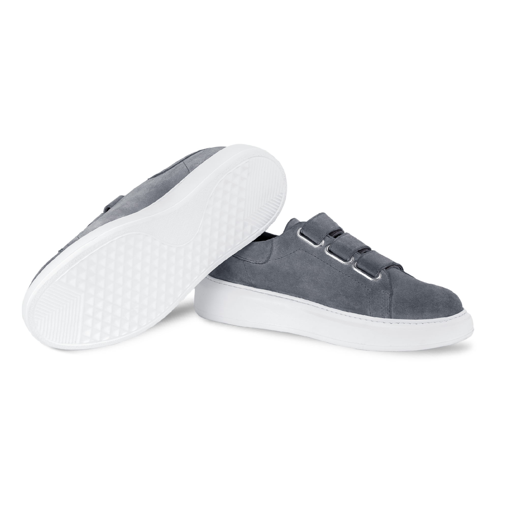 Alfred: Sneakers Homme- Gomme Gris
