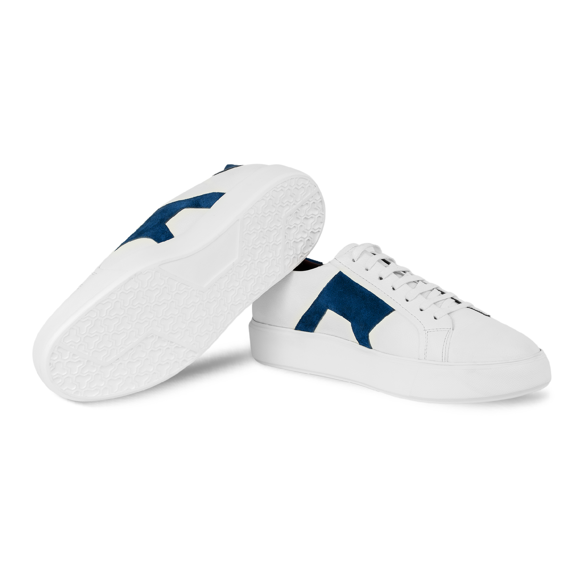 Egbert: Sneakers Homme - Cuir Blanc B'